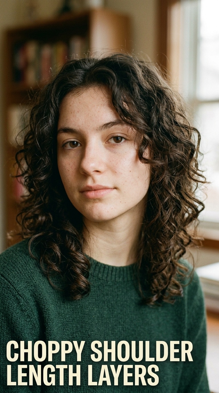 Choppy Shoulder Length Layers