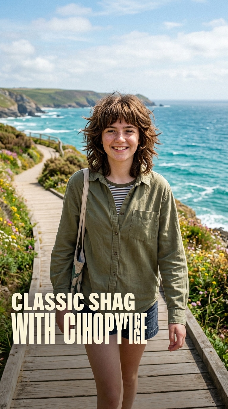 Classic Shag with Choppy Fringe