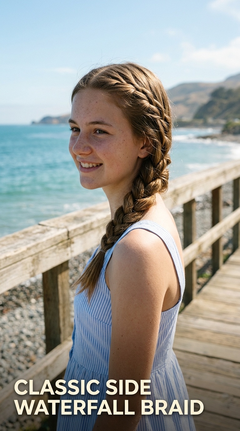 Classic Side Waterfall Braid