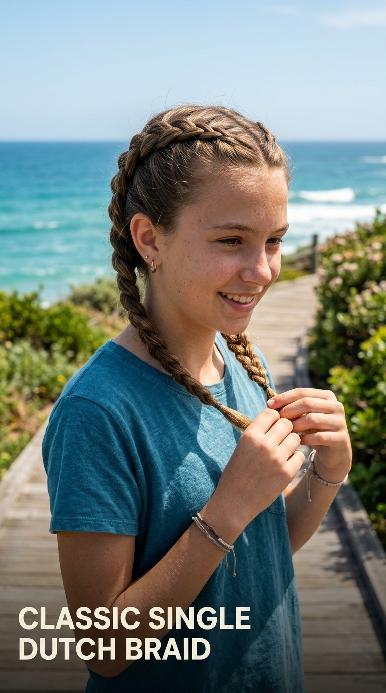 Classic Single Dutch Braid