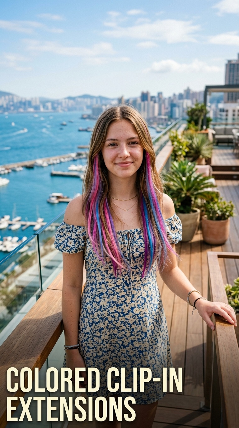 Colored Clip-in Extensions