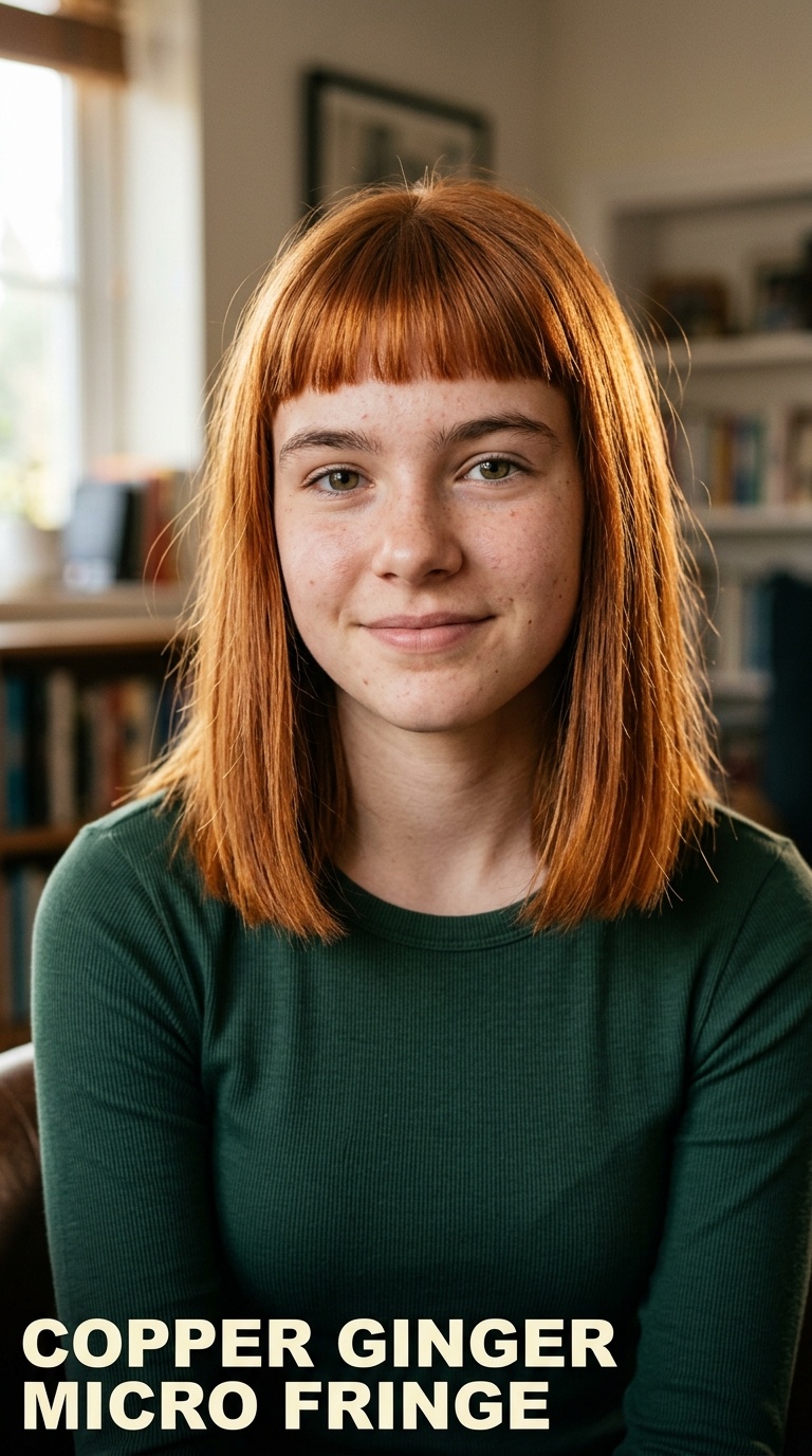 Copper Ginger Micro Fringe