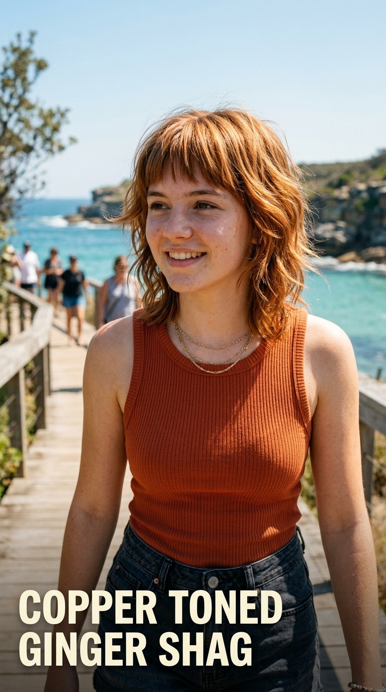 Copper Toned Ginger Shag