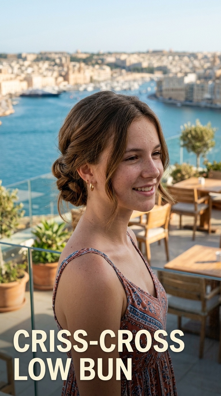 Criss-Cross Low Bun