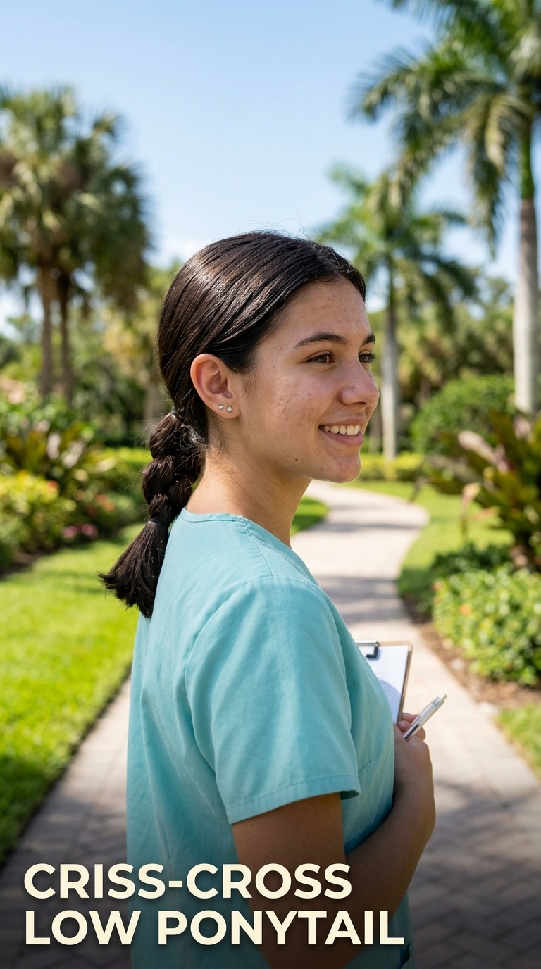 Criss-Cross Low Ponytail