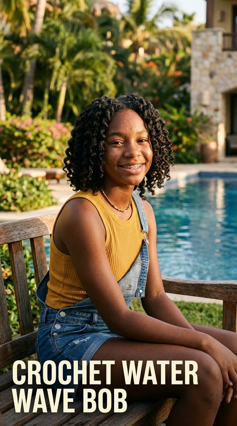 Crochet Water Wave Bob