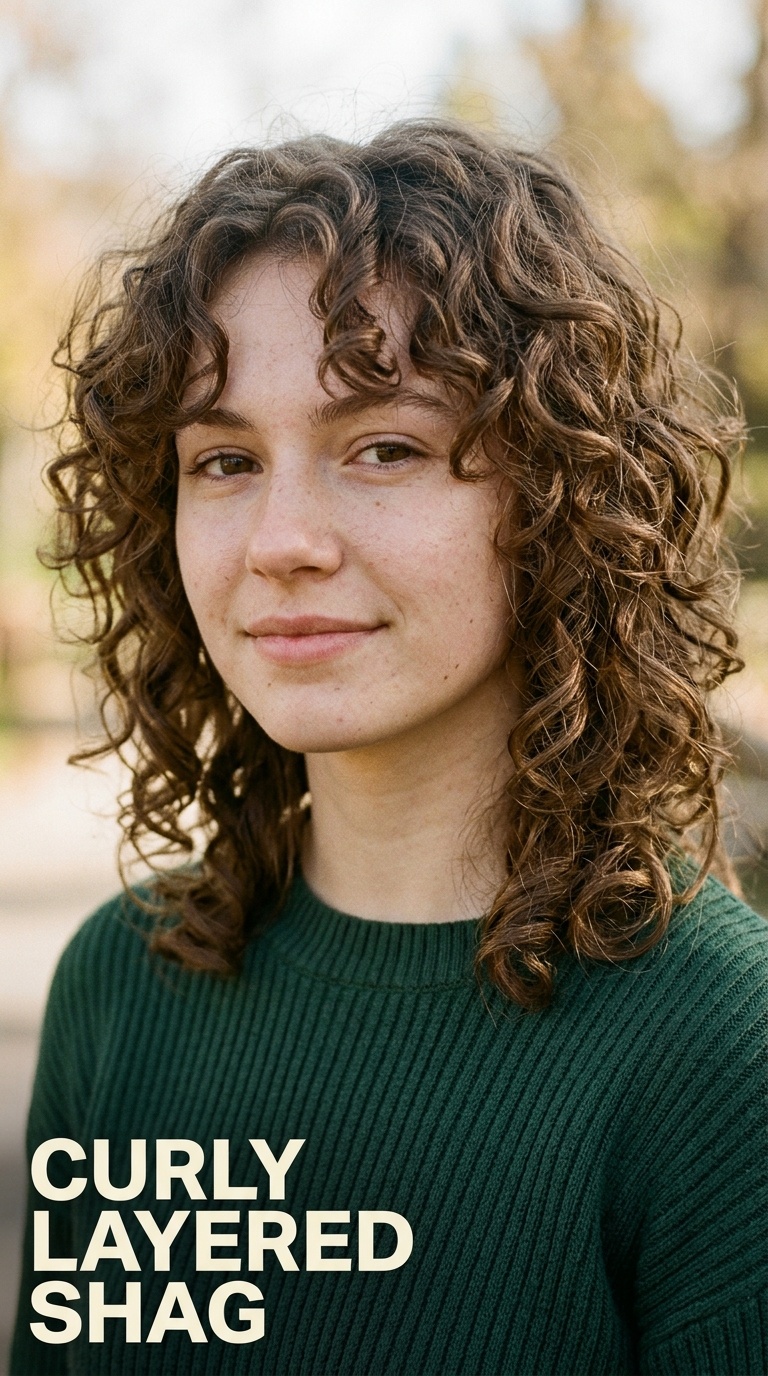 Curly Layered Shag