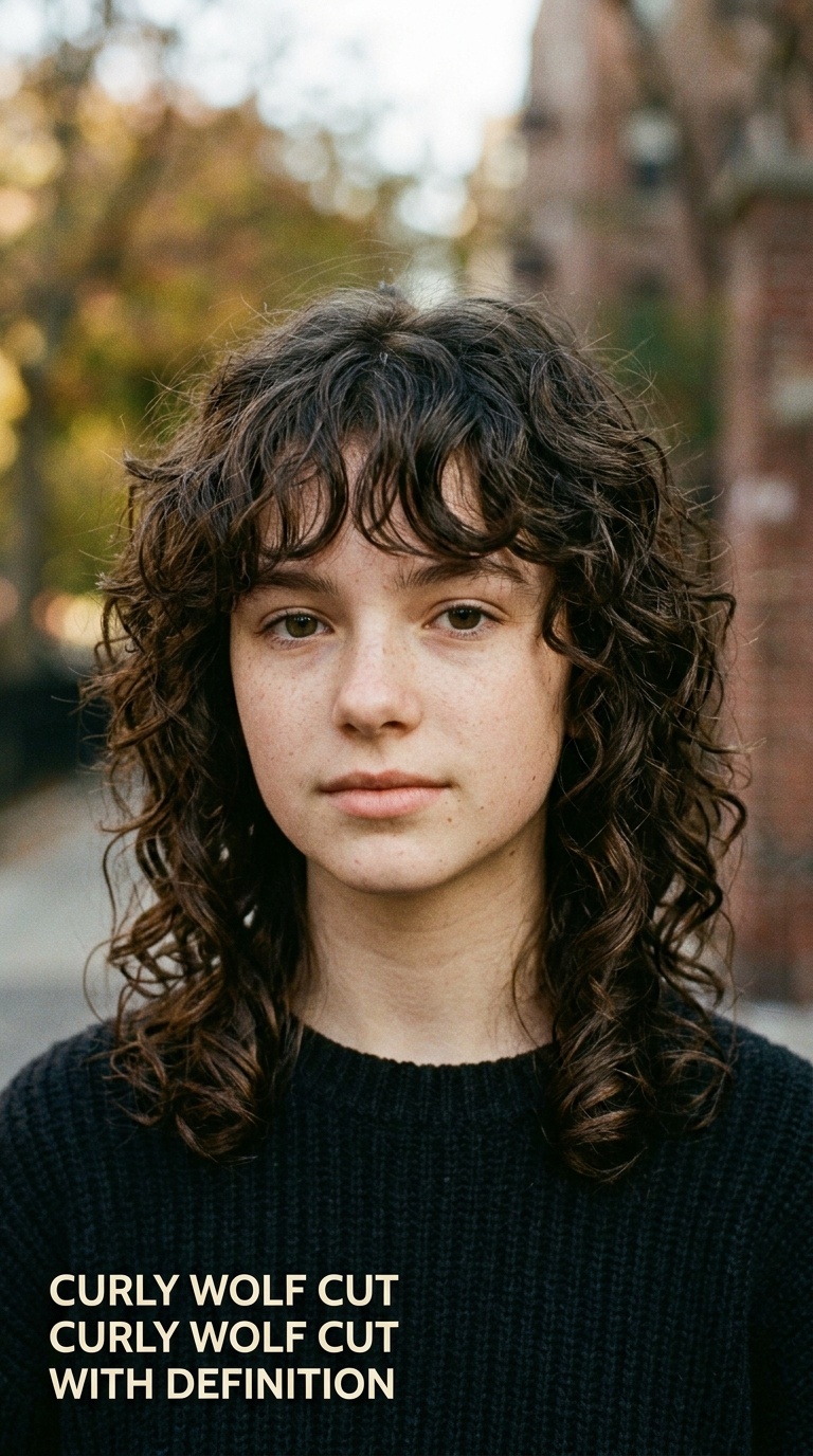Curly Wolf Cut with Definition
