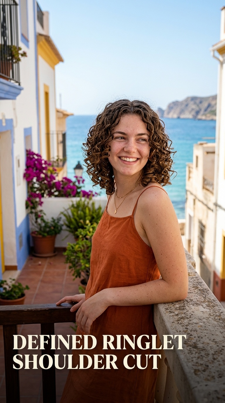 Defined Ringlet Shoulder Cut
