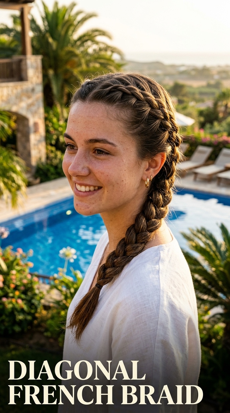 Diagonal French Braid