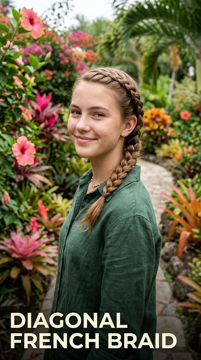 Diagonal French Braid