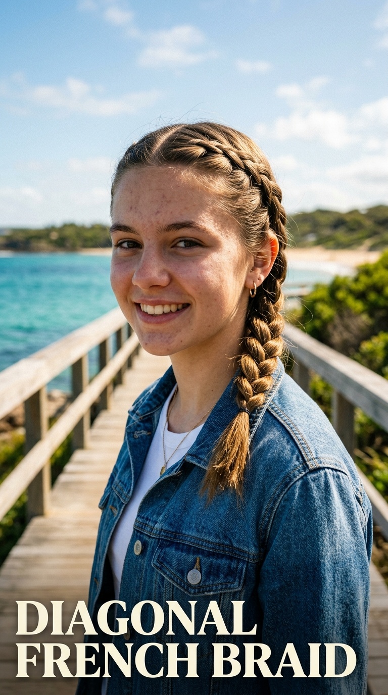 Diagonal French Braid