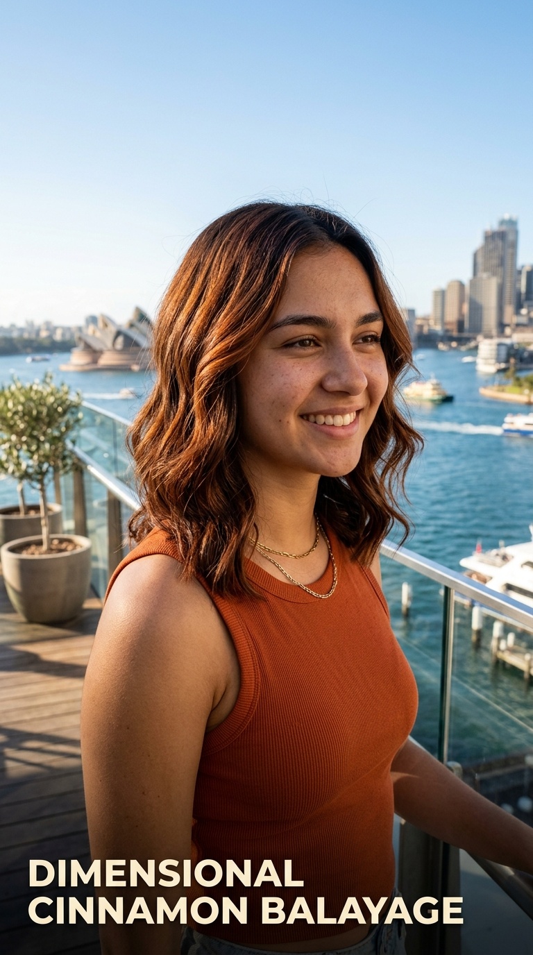 Dimensional Cinnamon Balayage