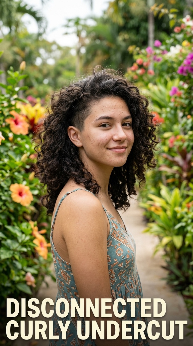 Disconnected Curly Undercut