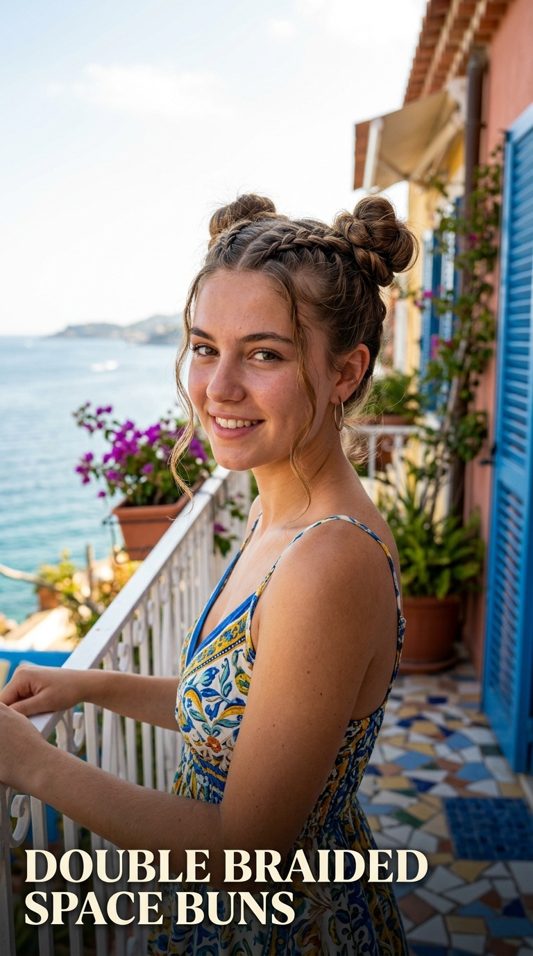 Double Braided Space Buns