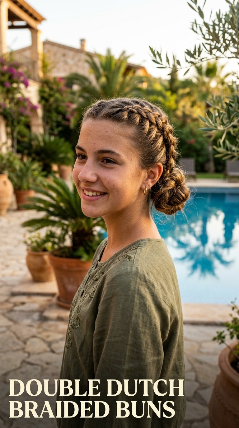 Double Dutch Braided Buns