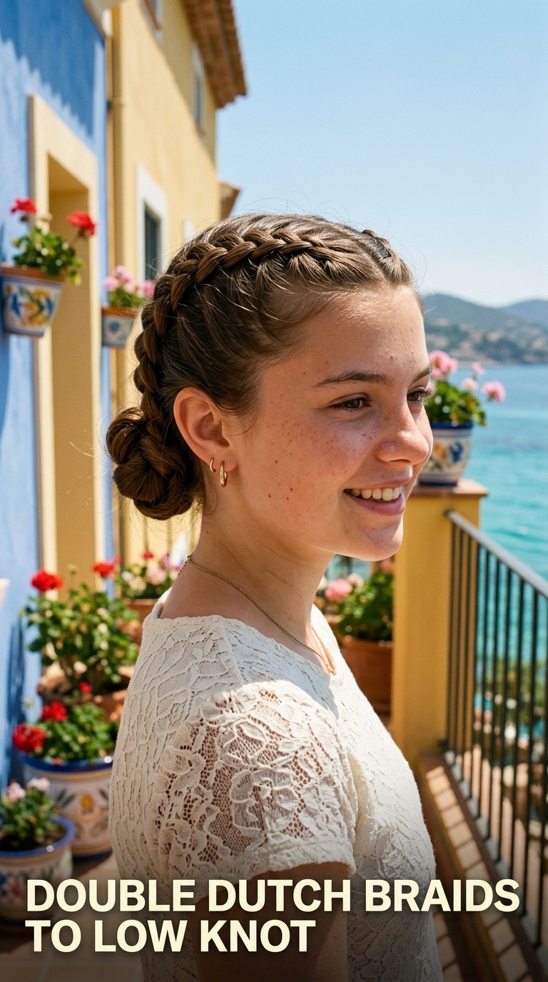 Double Dutch Braids to Low Knot