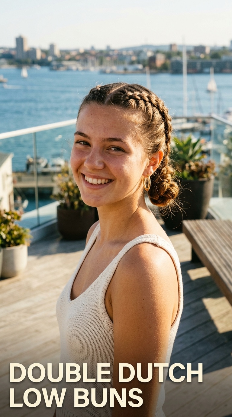 Double Dutch Low Buns