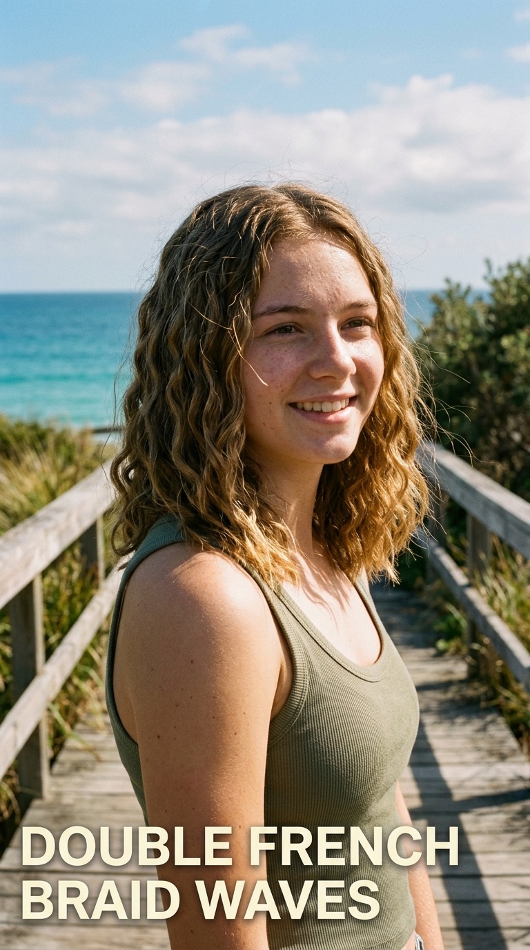Double French Braid Waves