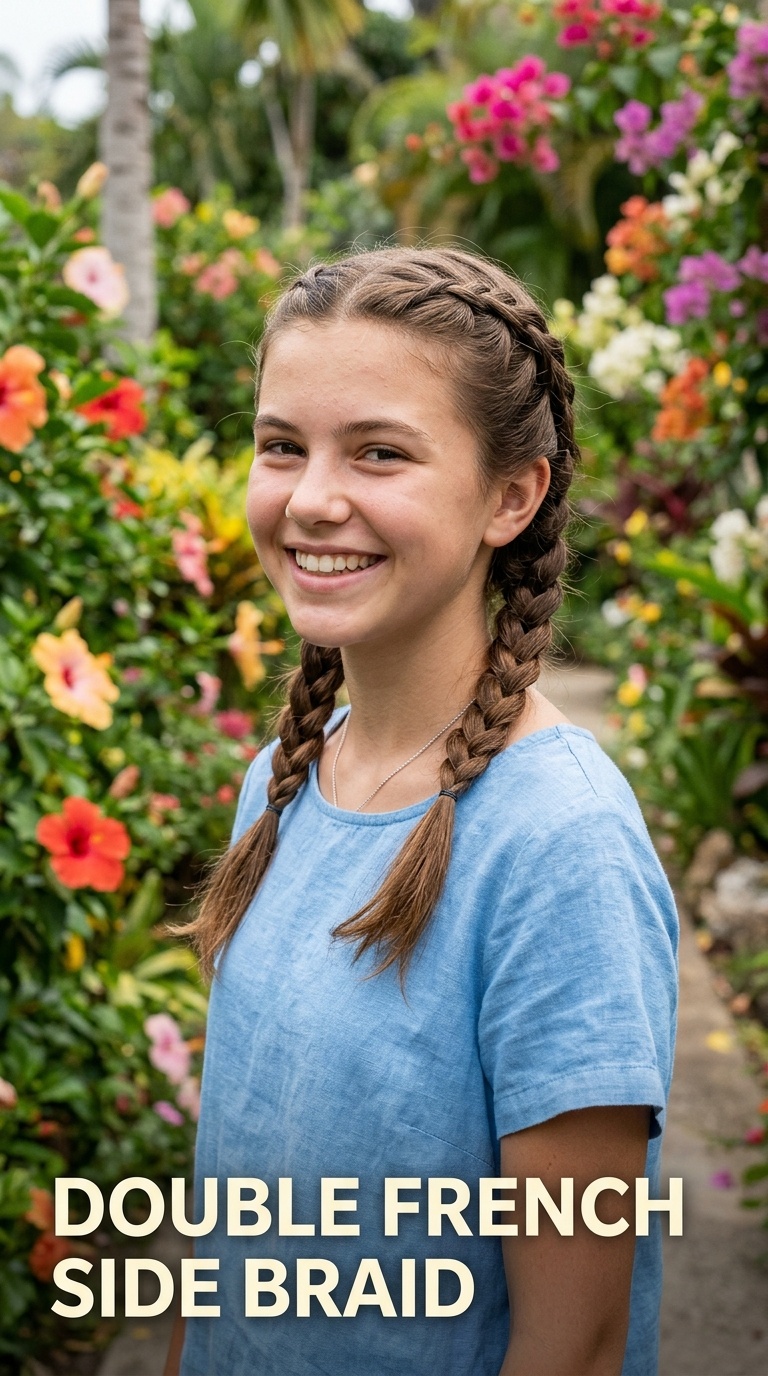 Double French Side Braid