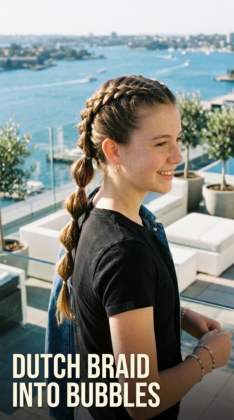 Dutch Braid Into Bubbles