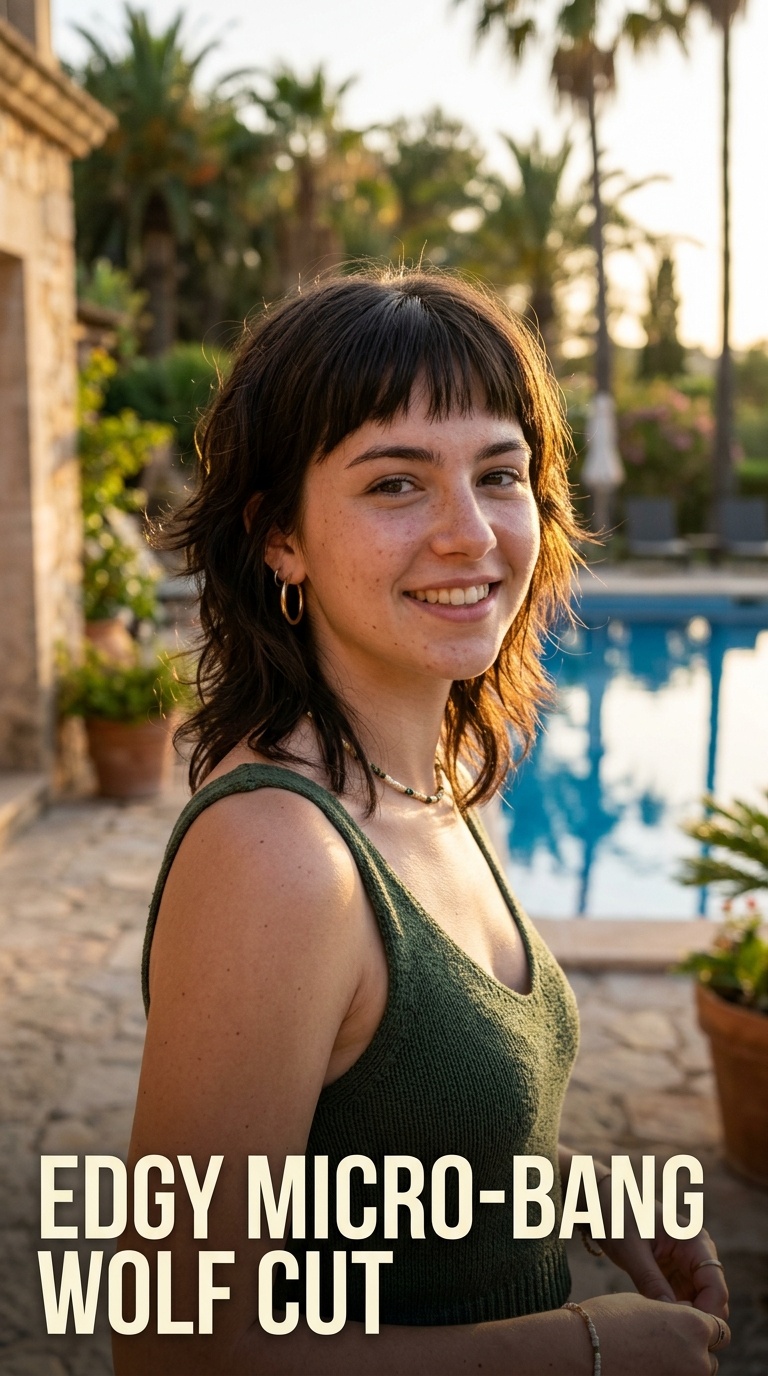 Edgy Micro-Bang Wolf Cut