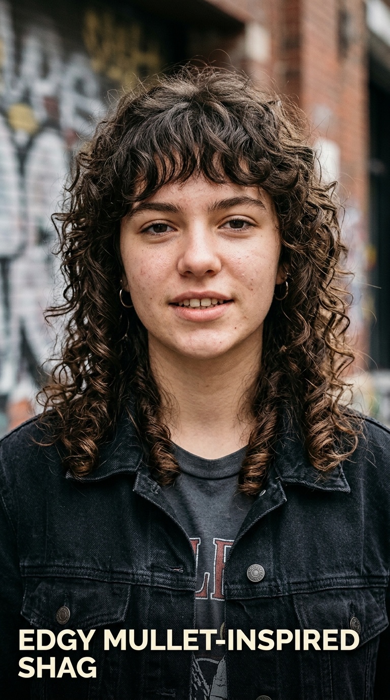 Edgy Mullet-Inspired Shag