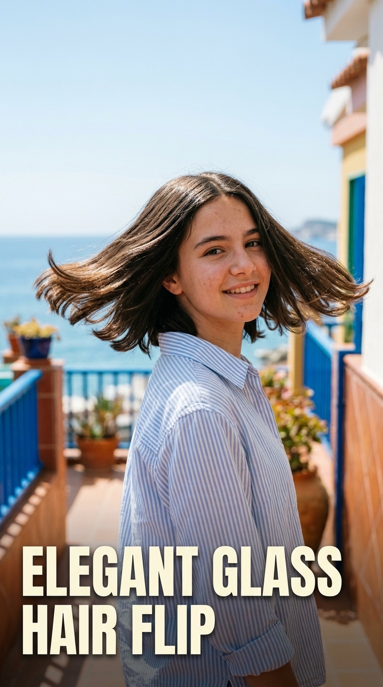 Elegant Glass Hair Flip
