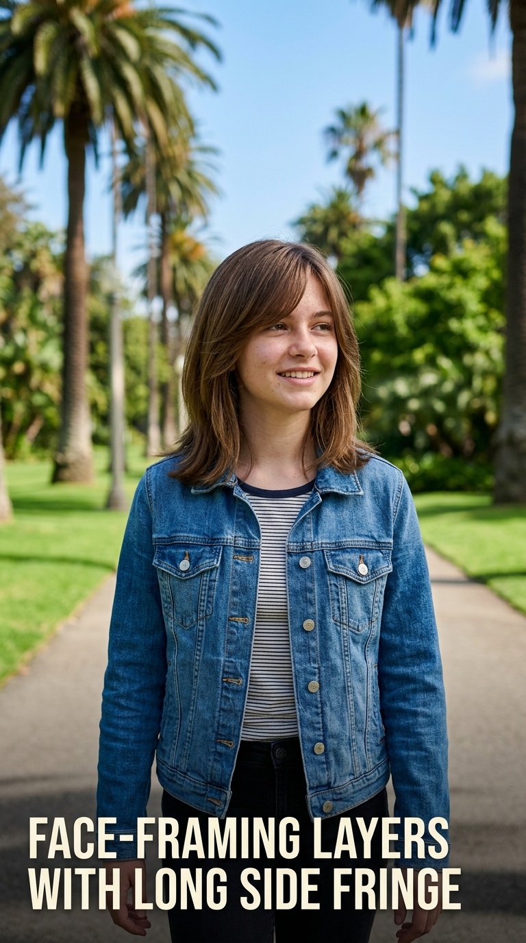 Face-Framing Layers with Long Side Fringe
