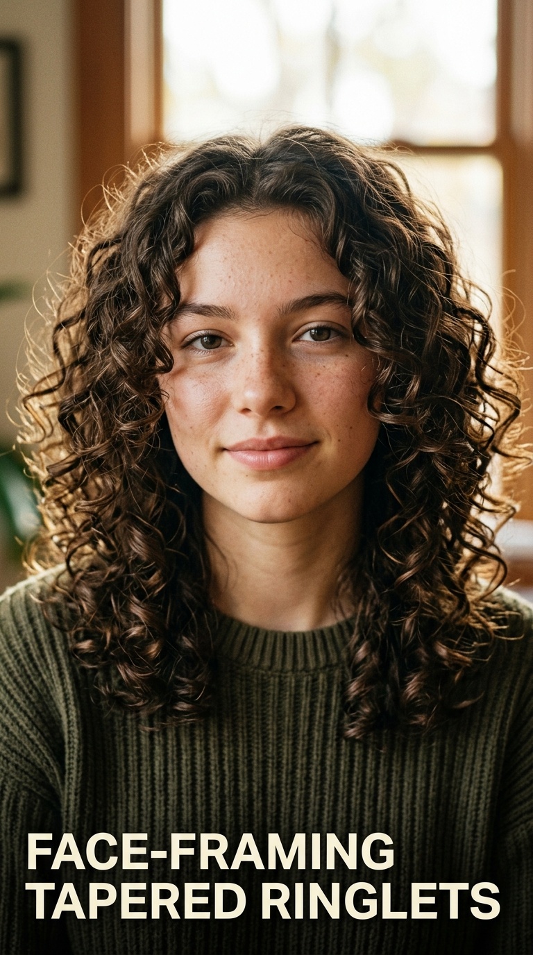 Face-Framing Tapered Ringlets
