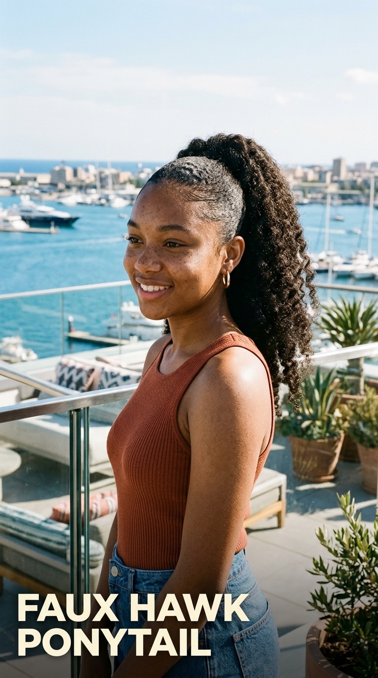 Faux Hawk Ponytail