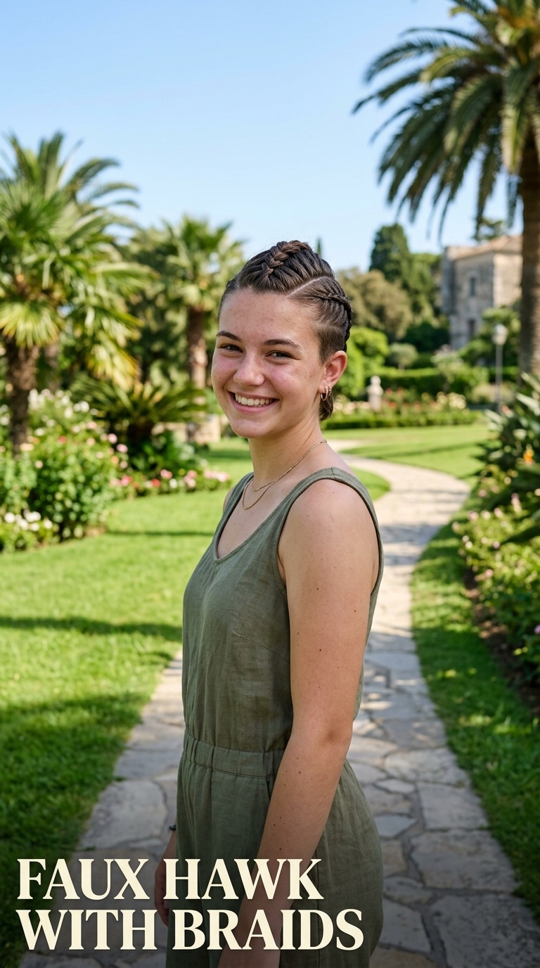 Faux Hawk with Braids
