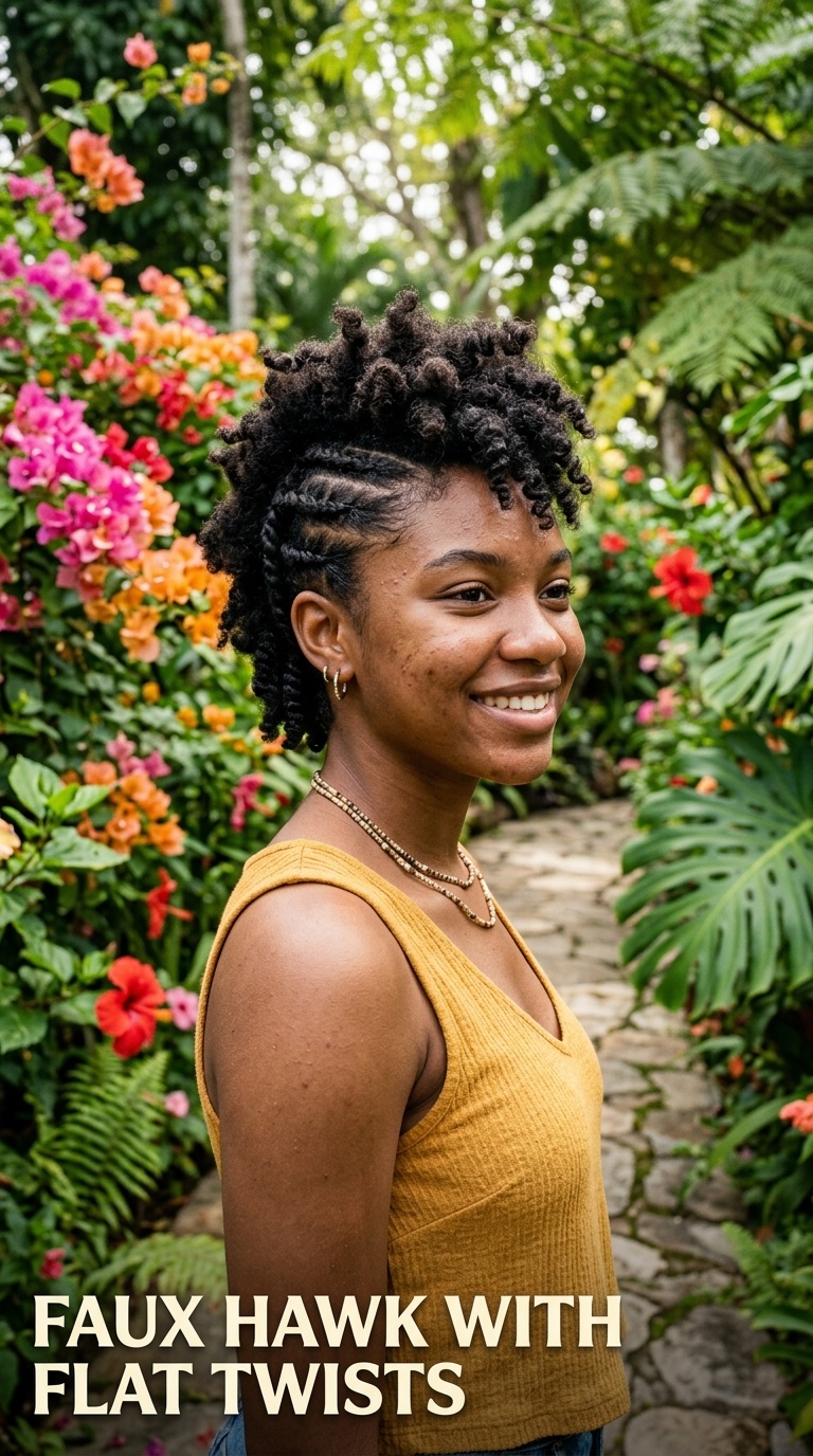 Faux Hawk with Flat Twists