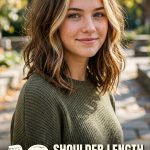 18 Shoulder Length Hairstyles with Money Piece
