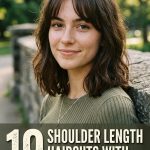 19 Shoulder Length Haircuts with Bottleneck Bangs