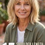 15 Shoulder Length Hairstyles for Women Over 50 with Bangs