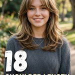 18 Shoulder Length Layered Haircuts with Curtain Bangs