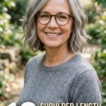 19 Shoulder Length Haircuts for Women Over 50 with Glasses