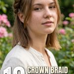19 Crown Braid Hairstyles for Shoulder Length Hair