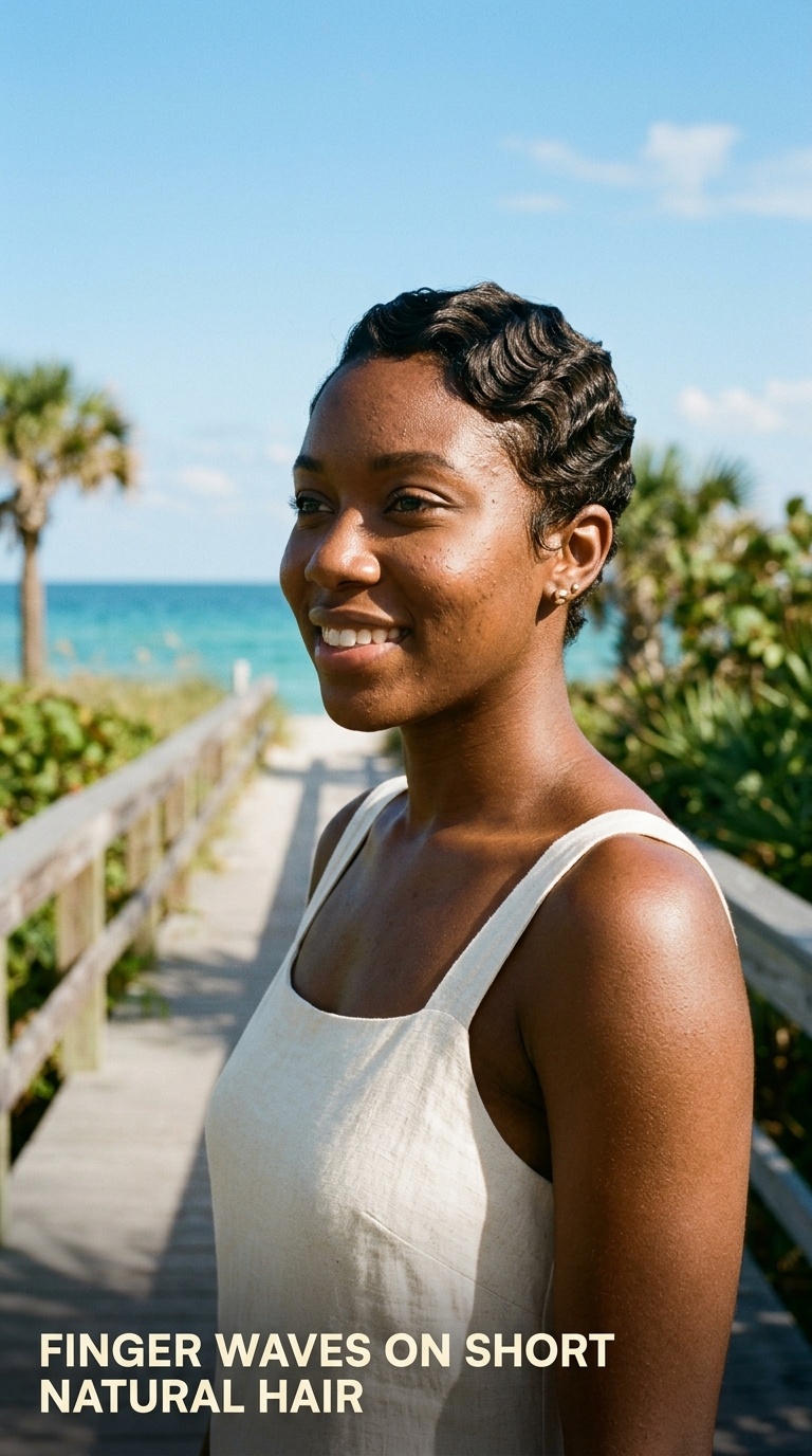 Finger Waves on Short Natural Hair