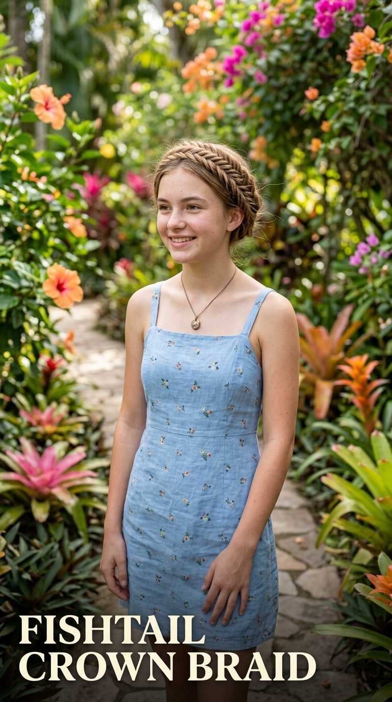 Fishtail Crown Braid