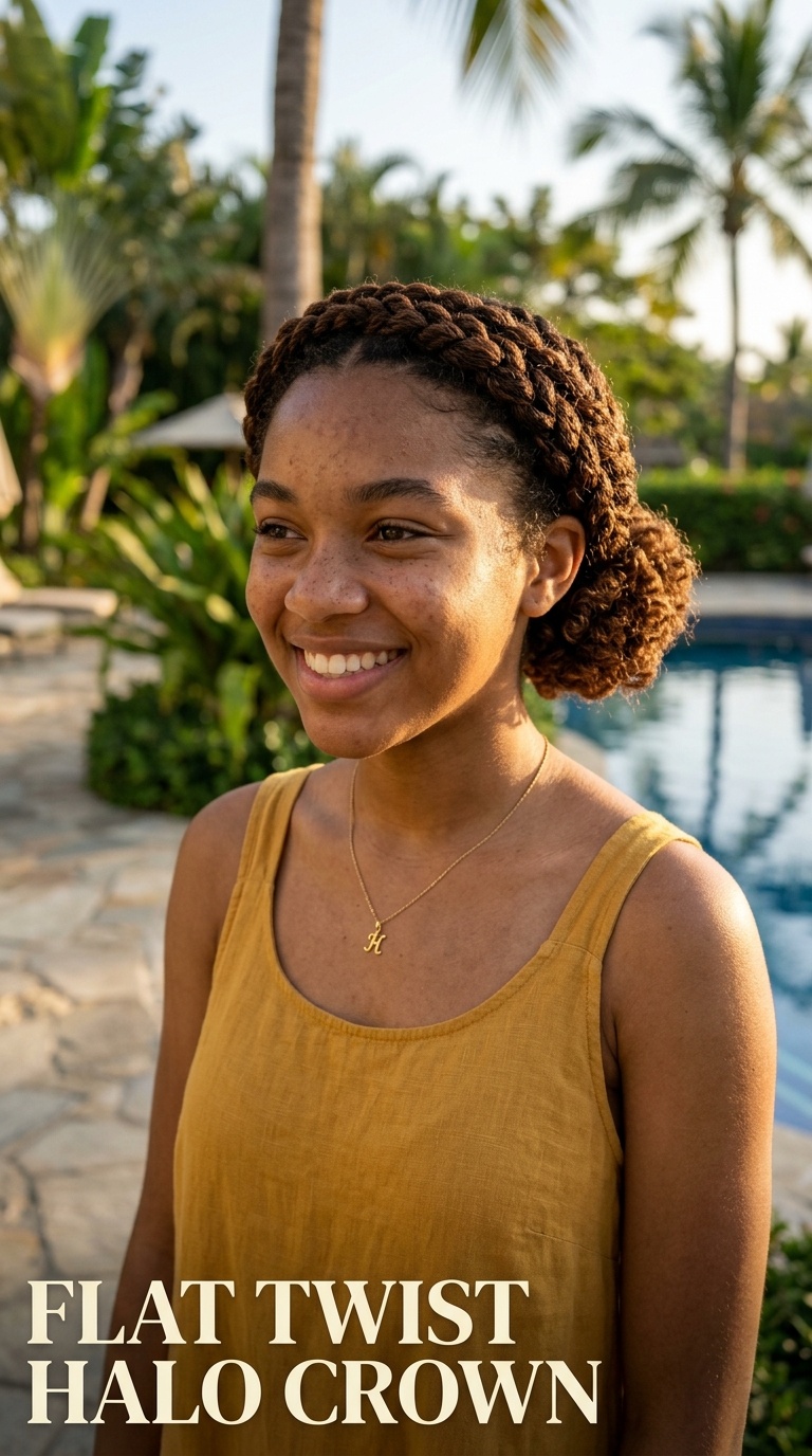 Flat Twist Halo Crown