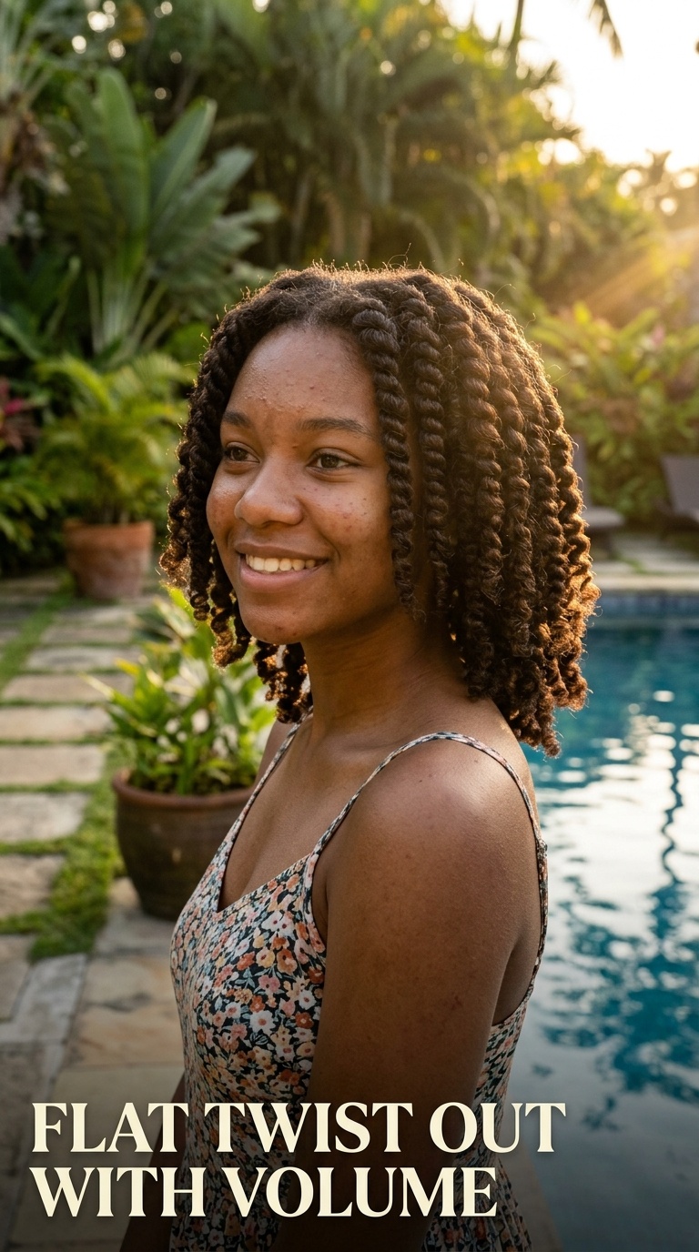 Flat Twist Out with Volume