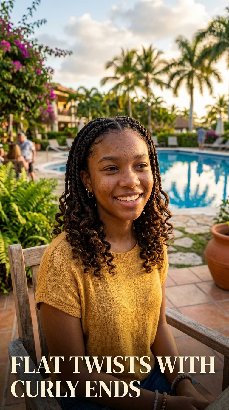 Flat Twists with Curly Ends