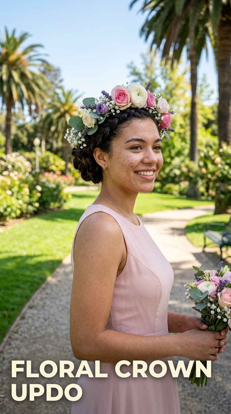 Floral Crown Updo
