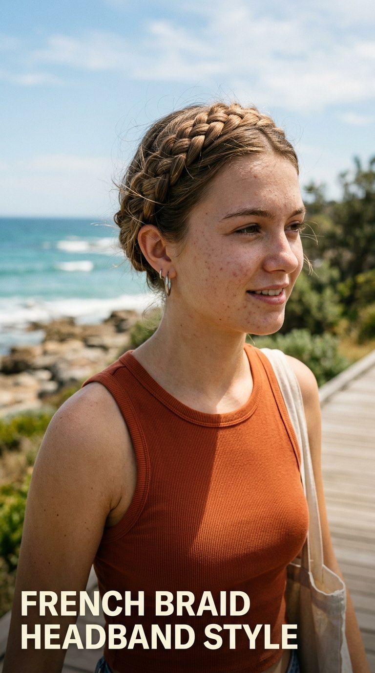 French Braid Headband Style