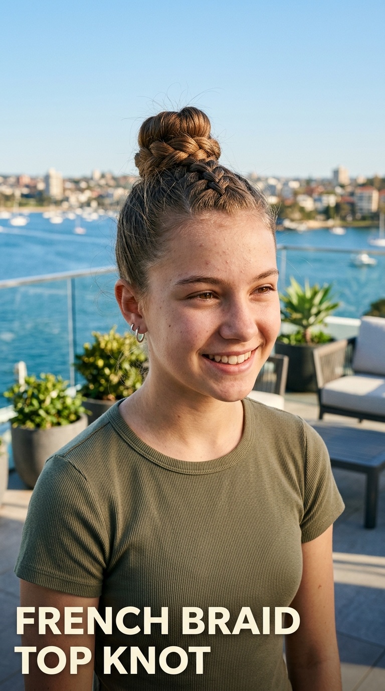 French Braid Top Knot