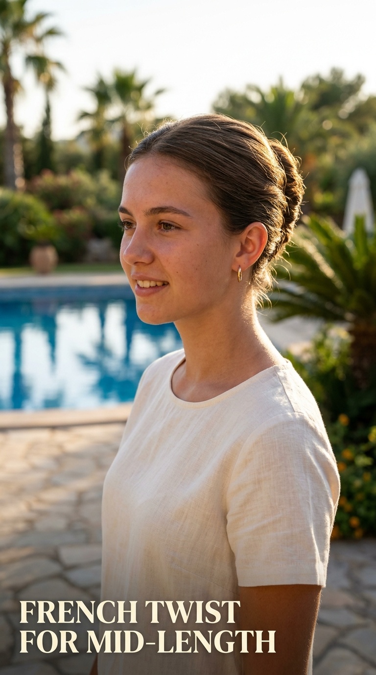 French Twist for Mid-Length