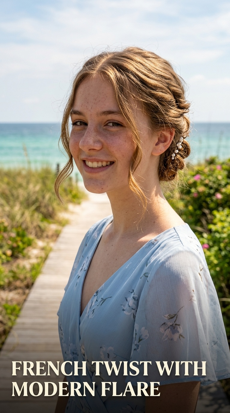 French Twist with Modern Flare