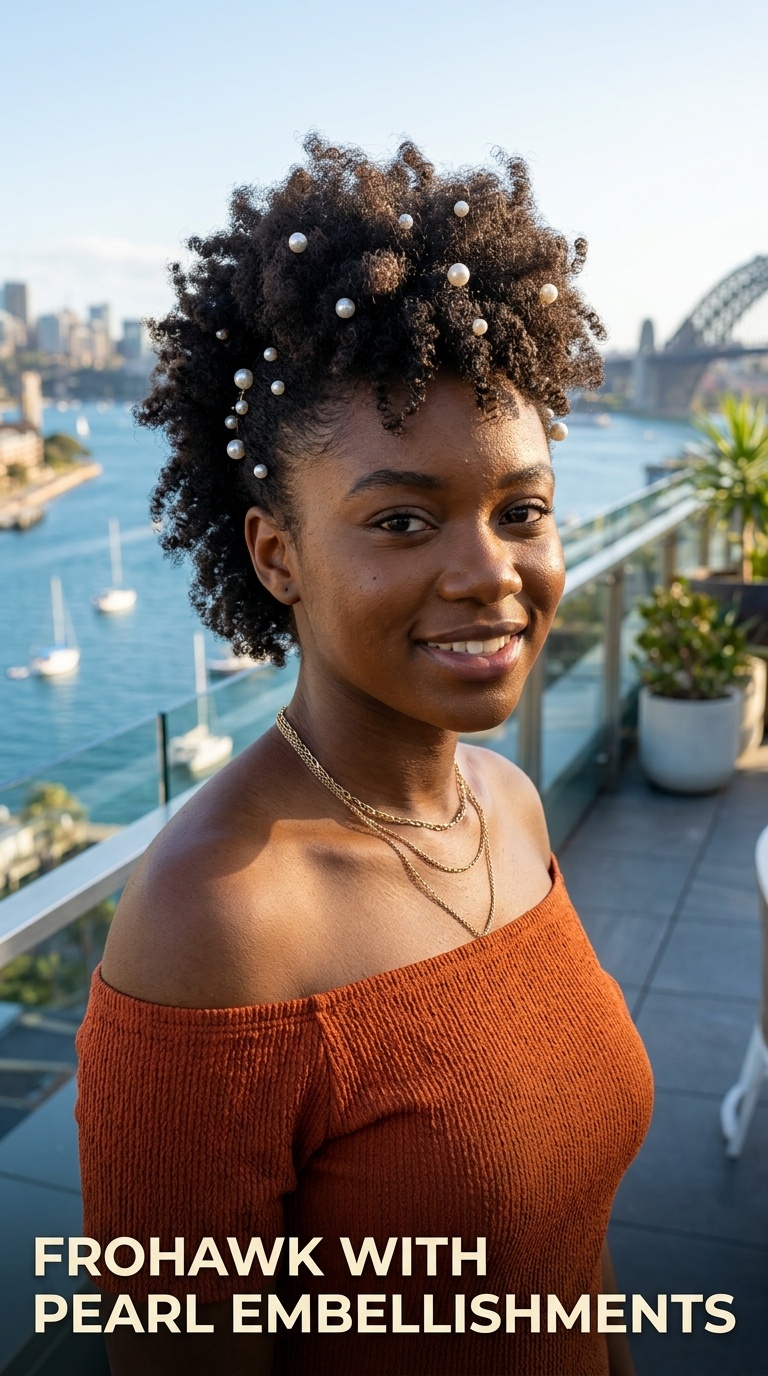 Frohawk with Pearl Embellishments